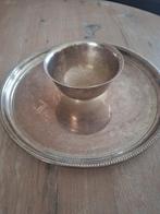Verzilverde Chip- en Dipschaal, Overige materialen, Gebruikt, Schaal, Rond