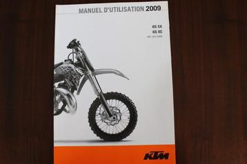 KTM 65 SX 65XC 2009 manuel d'utilisation beschikbaar voor biedingen