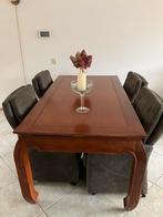 Koloniale Opium eettafel, Huis en Inrichting, Ophalen, Koloniaal, Teakhout, 50 tot 100 cm