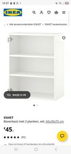 Ikea ENHET Bovenkast / Hangkast nieuw, Huis en Inrichting, Ophalen, Overige materialen, Minder dan 50 cm, Met deur(en)