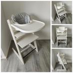 Stokke Tripp Trapp wit met babyset, tray, mini baby cushion, Stoelverkleiner, Ophalen of Verzenden, Zo goed als nieuw, Stokke Tripp Trapp