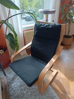 Zwarte ikea poang stoel, Huis en Inrichting, Ophalen of Verzenden, Zo goed als nieuw, Eén