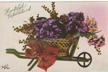 BLOEM BLOEMEN UIT 1921 ZEER MOOIE OUDE KAART KG720 beschikbaar voor biedingen