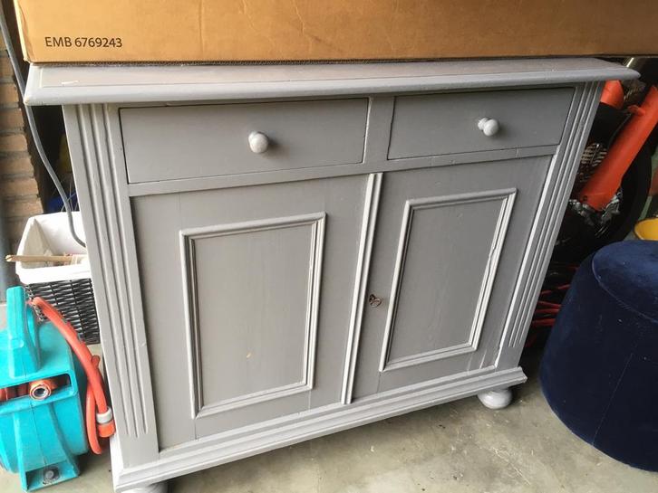Leuk vintage kastje grijs, Huis en Inrichting, Kasten | Dressoirs, Gebruikt, 50 tot 100 cm, 25 tot 50 cm, Ophalen