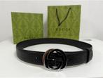 Gucci Signature GG Riem 100% Leder - Zilveren Gesp - 115 CM, Kleding | Heren, Riemen en Ceinturen, Ophalen of Verzenden, Zo goed als nieuw
