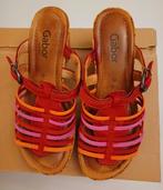 Nieuw Garbor 5,5 = 39 leren sleehak sandalen., Ophalen, Nieuw, Rood, Sandalen of Muiltjes