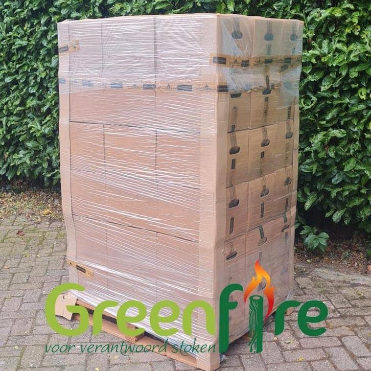 Bio Houtbriketten – per pallet, Tuin en Terras, Haardhout, Blokken, Overige houtsoorten, Minder dan 3 m³, Ophalen of Verzenden