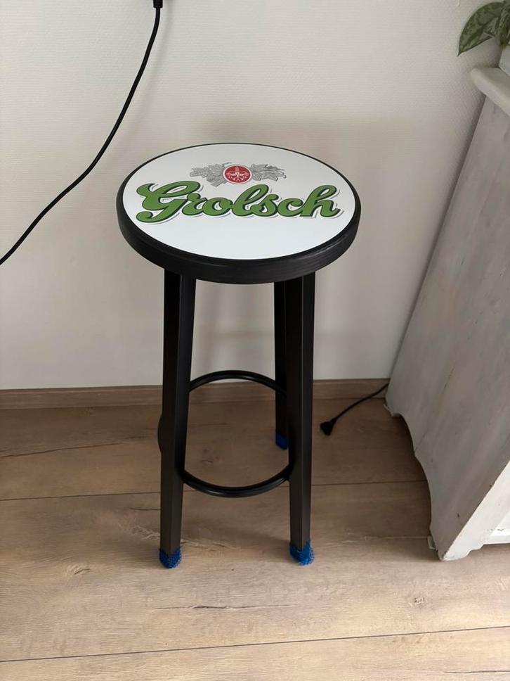 NIEUW! Barkrukken Grolsch, Huis en Inrichting, Barkrukken, Nieuw, 60 tot 90 cm, Hout, Metaal, 5 krukken of meer, Met voetsteun