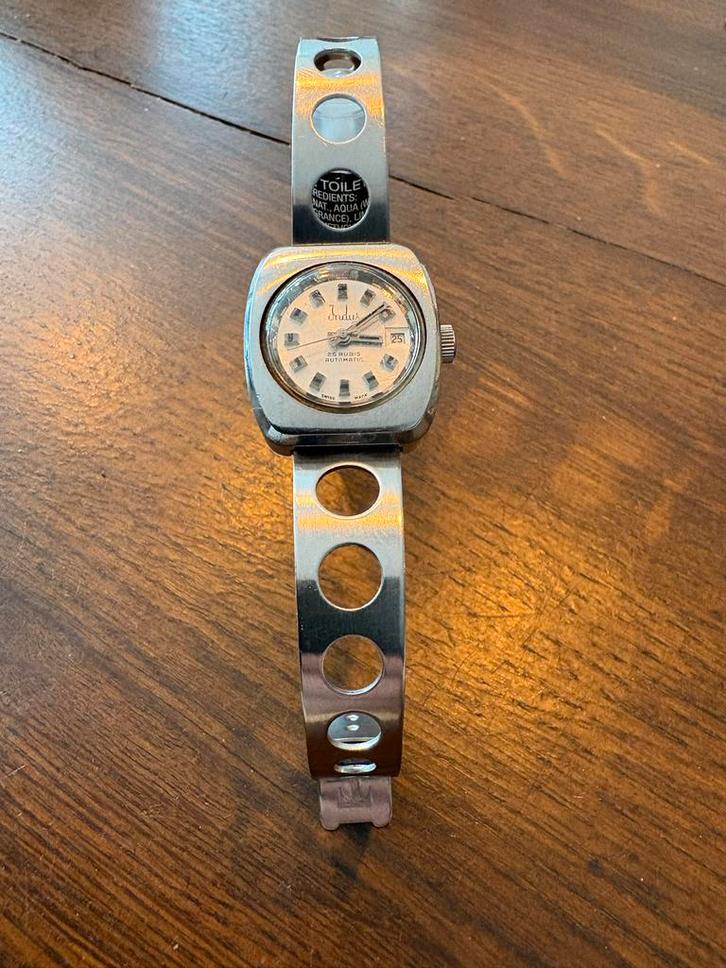 Vintage Indus Automatic 25 Rubis Swiss Made Horloge, Sieraden, Tassen en Uiterlijk, Horloges | Dames, Gebruikt, Polshorloge, Overige merken