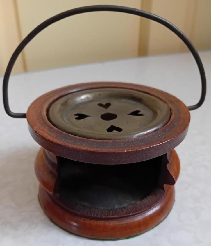 Zeldzaam klein Biedermeier mahonie stoofje, Antiek en Kunst, Antiek | Woonaccessoires, Ophalen of Verzenden