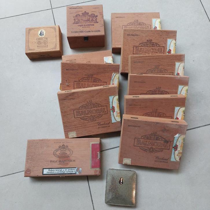 Lege sigarendoosjes, Verzamelen, Rookartikelen, Aanstekers en Luciferdoosjes, Gebruikt, Tabaksdoos of Verpakking, Ophalen of Verzenden