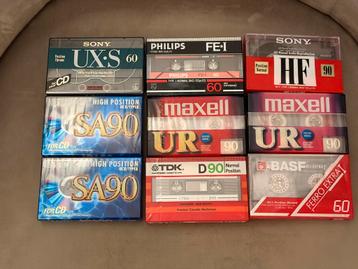 Cassettebandjes Collectie nieuwe onbespeelde bandjes geseald beschikbaar voor biedingen