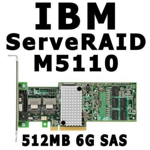 IBM ServeRAID M5110 512MB SAS SATA RAID Ctrls | 6G | PCI-e, Computers en Software, Harde schijven, Gebruikt, Desktop, Intern, IDE