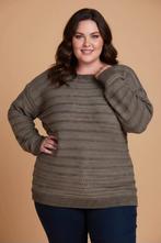 Groen gestreepte glitter trui Pomme Rouge Maat 48/50, Kleding | Dames, P, P, Nieuw, Roze