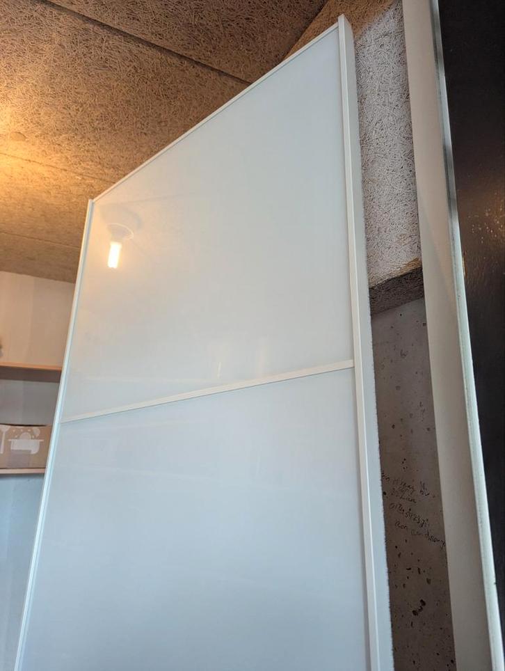 2x Ikea PAX Mehamn deuren - wit, Doe-het-zelf en Verbouw, Deuren en Horren, Binnendeur, Minder dan 200 cm, Ophalen