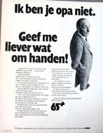 Vintage advertentie reclame Ik ken je opa niet 1970 SIRE 65+, Ophalen of Verzenden, Gebruikt, Overige typen