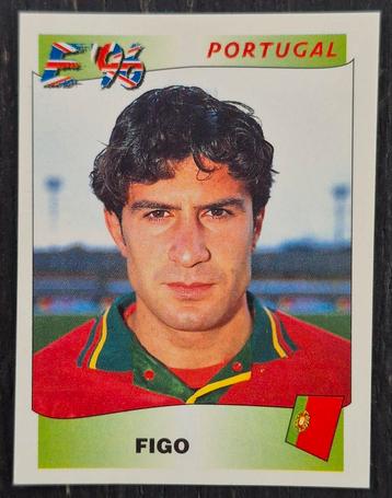 Panini Luis Figo - Portugal, EK 1996. Rode achterkant.  beschikbaar voor biedingen