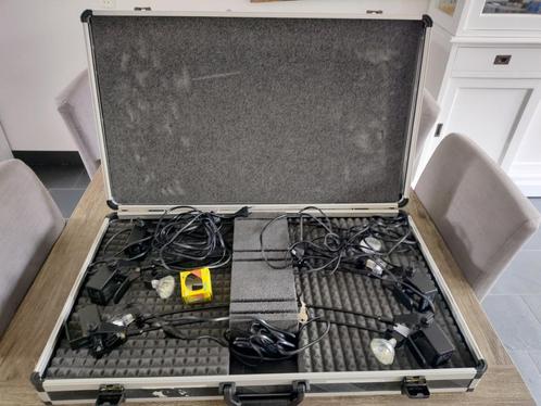 Professionele standverlichting 5x50W in flightcase, Huis en Inrichting, Lampen | Losse lampen, Gebruikt, Halogeen (gloei)lamp