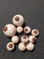 Set van 11 stuks nostalgische craquelé kerstballen, Diversen, Ophalen of Verzenden, Zo goed als nieuw