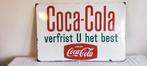 Emaille bord Coca Cola, Verzamelen, Ophalen of Verzenden, Zo goed als nieuw, Reclamebord