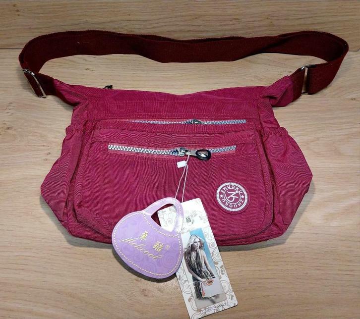 bordeaux crossbody ruime schoudertas, Sieraden, Tassen en Uiterlijk, Tassen | Schoudertassen, Nieuw, Ophalen of Verzenden
