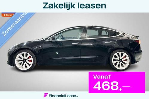 Tesla Model 3 Performance AWD 75 kWh 513PK Premium Sound Aut, Auto's, Tesla, Bedrijf, Lease, Financial lease, Model 3, ABS, Airbags