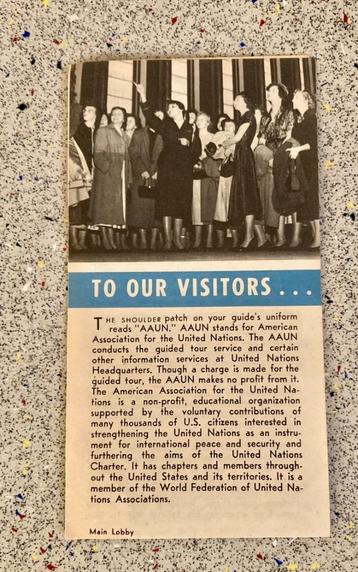 Folder VN gebouw New York 1955 beschikbaar voor biedingen