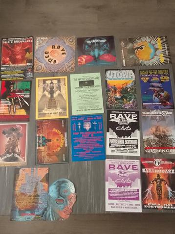 17 vintage gabber flyers. zgan beschikbaar voor biedingen