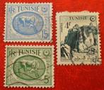 Tunesië - 3x - 2x Paarden, Postzegels en Munten, Postzegels | Afrika, Tunesië, Verzenden, Gestempeld