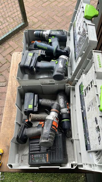 Festool/Protool accuboormachines 5 stuks beschikbaar voor biedingen