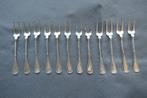 12 zilveren vorkjes Gerritsen Amsterdam 2tands zuurvorkjes, Antiek en Kunst, Ophalen of Verzenden, Zilver