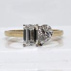 2 Lab Grown 1,41 carat diamanten ring, Certificaat, 17.3 mm, Verzenden, Geen, Geel, Nieuw