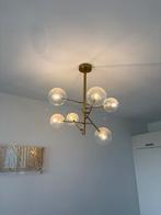 Gouden Hanglamp met Bollen, Huis en Inrichting, Ophalen, Zo goed als nieuw, Glas, Minder dan 50 cm