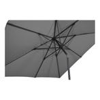 Vierkante parasol met molen 250 x 250 cm kleur grijs, Kantelbaar, Nieuw, Stokparasol, 2 tot 3 meter