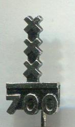 Amsterdam 700 zilverkleurig wapen speldje ( U_058a ), Verzamelen, Speldjes, Pins en Buttons, Nieuw, Speldje of Pin, Stad of Land