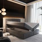 OP=OP Opberg Boxspring Levi 140 x 210 Antraciet, 210 cm, Zwart, Nieuw, Tweepersoons