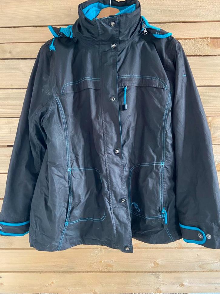 Warme winterjas met fleece vest XL, Kleding | Dames, Jassen | Winter, Gedragen, Maat 46/48 (XL) of groter, Zwart, Ophalen of Verzenden