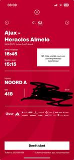 1x Ajax-Heracles lange zijde!, Tickets en Kaartjes, Eén persoon, Augustus
