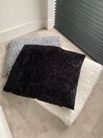 3 grote sierkussens 85X100 cm met rits zwart/wit, Huis en Inrichting, Woonaccessoires | Kussens, Ophalen, Zo goed als nieuw, Zwart