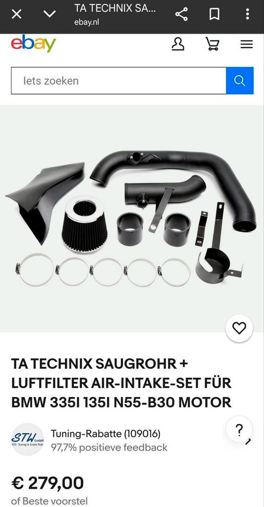 BMW N55 Cold Air Intake - TA Technix E82 135i, Auto-onderdelen, Motor en Toebehoren, BMW, Gebruikt, Ophalen of Verzenden