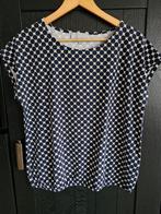 SHIRT TOP ELVIRA 42 XL blauw wit geel grafisch dessin zomer, Ophalen, Blauw, Maat 42/44 (L), Zo goed als nieuw