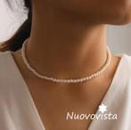 Imitatie Parel Choker Ketting, Overige materialen, Verstelbaar, Verzenden, Wit