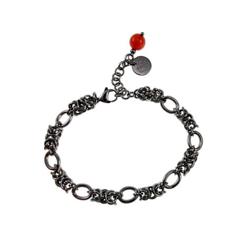 15cm tot 19cm Armband Dames Gepolijst RVS Byzantijnse en Ova, Sieraden, Tassen en Uiterlijk, Armbanden, Nieuw, Staal, Zilver, Met edelsteen