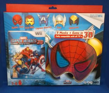 Marvel Super Heroes 3D + 5 Maskers in doos (Wii) NIEUW! beschikbaar voor biedingen