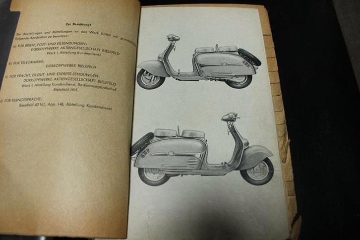 Dürkopp Diana 1956 ? scooter teile katalog onderdelen boek, Motoren, Handleidingen en Instructieboekjes, Overige merken, Ophalen of Verzenden