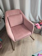 Roze fluwelen stoel van Loods 5, Huis en Inrichting, Fauteuils, Ophalen, Gebruikt, Minder dan 75 cm, 50 tot 75 cm