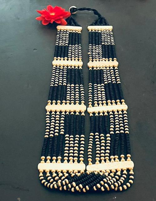 Antieke Ketting Spirale Etno GOA Kanton, Sieraden, Tassen en Uiterlijk, Kettingen, Gebruikt, Zwart, Ophalen of Verzenden
