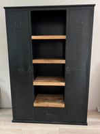 Opbergkast Lynn Locker metaal 140 cm - zwart, Ophalen, 100 tot 150 cm, Zo goed als nieuw, Metaal