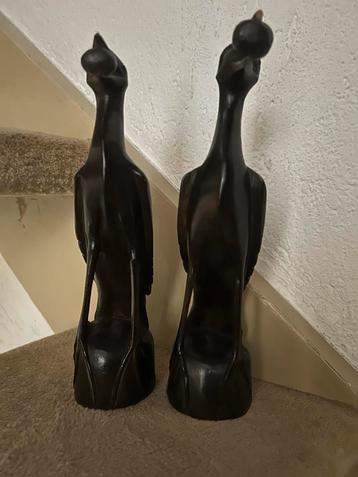 Houten Vogel Beelden Set beschikbaar voor biedingen