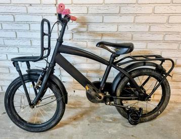 Stoere cargo kinderfiets 16 inch zwart  beschikbaar voor biedingen